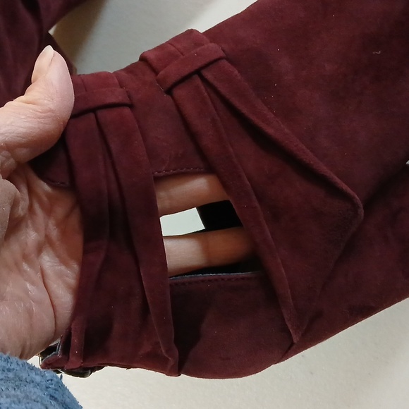 Splendid Womens 8.5 Suede Pointed Toe Burgundy Ankle Boots - Picture 6 of 15